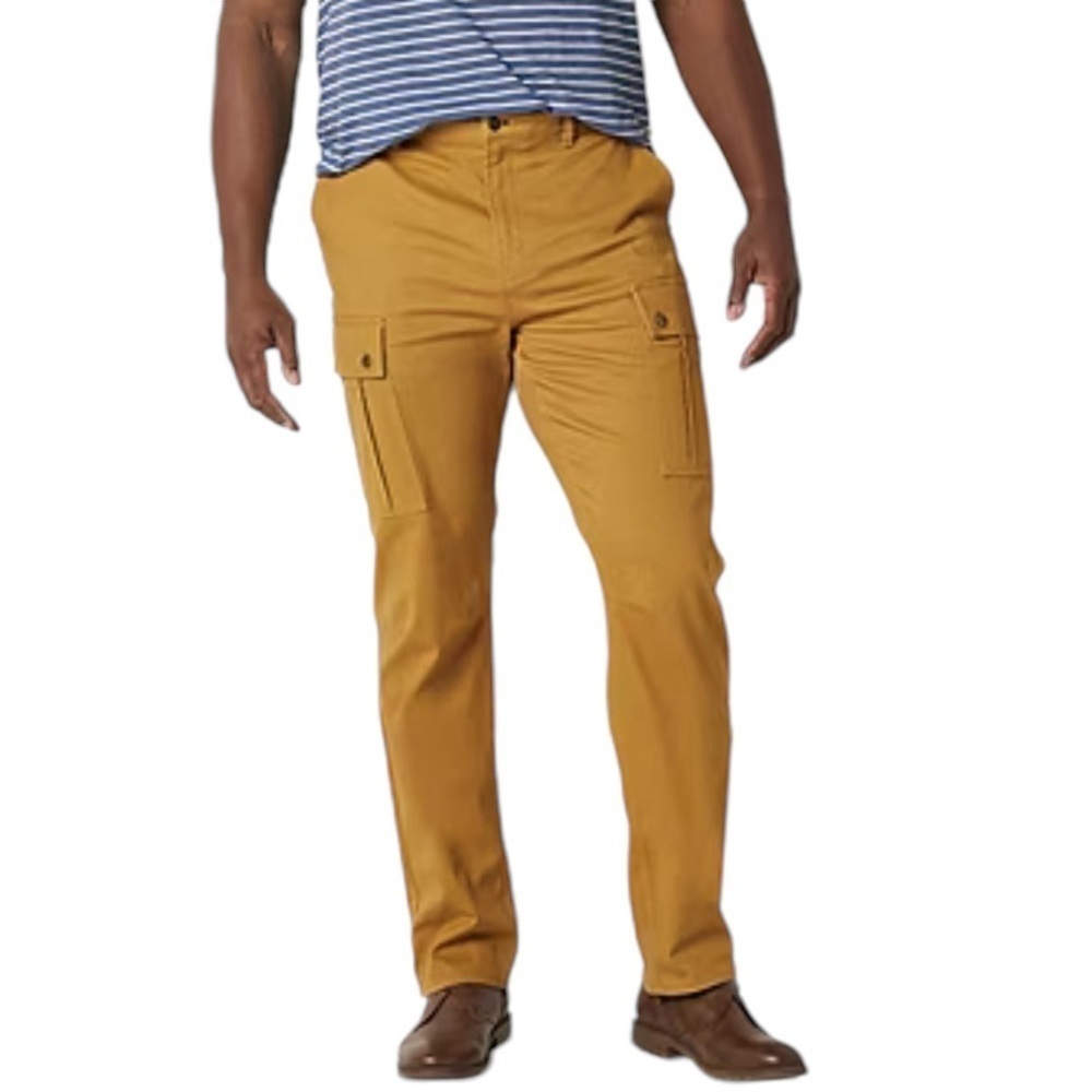Frye and Co. Mens Relaxed Fit Cargo Pant Bone Brown Size 52x30 NWT